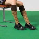 Gucci Women’s Leather Lug Sole Loafer Black 577236 DS800 1000 - Image 6