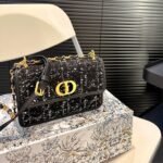 Dior Miss Caro Mini Bag Tweed Black 19cm S5169UMFY M911 - Image 2