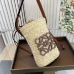 Loewe Anagram Pocket Crossbody Bag Natural And Tan 16cm C630G35X05 2435 - Image 2