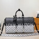 Louis Vuitton Keepall Bandouliere 50 Monogram Black And Silver 50cm M43412 - Image 8