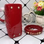 Dior Small Lady Dior Bag Shiny Cherry Red 20cm M0531OWCB M323 - Image 2
