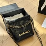 Chanel 22 Mini Bag Shiny Leather Black 20cm AS3980 B08037 94305 - Image 2