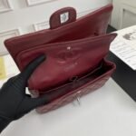 Chanel Classic Double Flap Bag Plum Red 25cm - Image 2