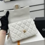Chanel Small Flap Bag With Top Handle White 21cm AS4023 B10719 10601 - Image 2