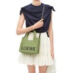 Loewe Small LOEWE Font Tote Meadow Green 24cm A685B59X01 1718 - Image 3
