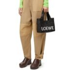 Loewe Small LOEWE Font Tote Black 24cm A685B59X01 1100 - Image 3