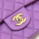 Chanel Timeless Caviar Flap Bag Violet 25cm - Image 3