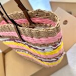 Loewe Basket Tote Natural And Pink Tulip 29cm A223S91X01 - Image 3