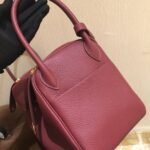 Hermès Lindy 26 Taurillon Clemence Rouge H 26cm - Image 3