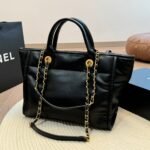 Chanel Large Deauville Shopping Bag Black 31cm - Image 3