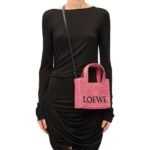 Loewe Small LOEWE Font Tote Sunset Pink 24cm ALF1V46X01 6786 - Image 3