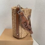 Prada Raffia And Leather Bucket Bag 21cm - Image 5