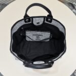 Chanel Large Deauville Tote Bag Bicolor Gray 40cm - Image 3