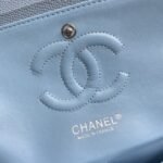 Chanel Classic Double Flap Bag Light Blue 25cm - Image 3