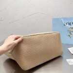 Loewe Fold Shopper In Raffia Natural And Tan 35cm B507X23X04 2435 - Image 2
