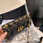 Dior Miss Caro Mini Bag Tweed Black 19cm S5169UMFY M911 - Image 3