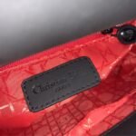 Dior Small Lady Dior My Abcdior Bag Ultramatte Black 20cm M0538SLOI M989 - Image 3