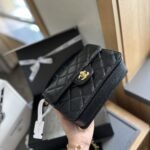 Chanel Small Flap Bag With Handle Black 20cm AS5166 B18184 94305 - Image 3