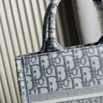 Dior Small Book Tote Oblique Embroidery Grey 26cm - Image 3