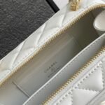 Chanel Camera Bag Lambskin White 18cm AS4817 B16255 10601 - Image 3