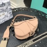 Dior Mini Saddle Bag Ultramatte Pink 25cm - Image 3