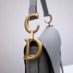 Dior Saddle Bag Grained Calfskin Cloud Gray 25cm M0455CBAA M51G - Image 4