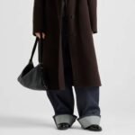 Prada Aimée Large Leather Shoulder Bag Black 39cm 1BC228 2CYS F0002 V LVM - Image 6