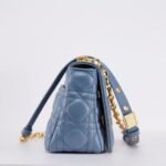 Dior Small Dior Caro Bag Blue 20cm - Image 4