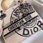 Dior Medium Lady D Lite Bag Beige Jute 24cm M0565BRUW M918 - Image 2