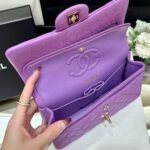 Chanel Timeless Caviar Flap Bag Violet 25cm - Image 4