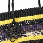 Loewe Basket Tote Black And Yellow 29cm A223S91X02 - Image 3