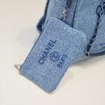 Chanel Large Deauville Tote Bag Bicolor Blue 40cm - Image 4