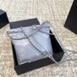 Chanel 22 Mini Handbag Light Gray 18cm - Image 4