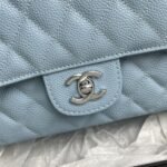 Chanel Classic Double Flap Bag Light Blue 25cm - Image 4