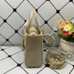 Dior Small Lady Dior Bag Shiny Dusty Ivory 20cm M0531OWCB M49U - Image 4
