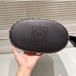 Loewe Elephant Basket Bag Anagram Jacquard Black And White 29cm - Image 4