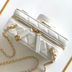 Chanel Camera Bag Lambskin White 18cm AS4817 B16255 10601 - Image 4