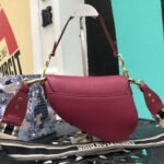 Dior Saddle Bag Grained Calfskin Burgundy 25cm M0455CBAA M42R - Image 5