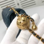 Chanel Mini Square Classic Handbag Dark Blue 17cm - Image 5