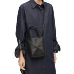 Loewe Mini Puzzle Fold Tote Black 17cm A657V25X01 1100 - Image 5