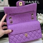 Chanel Timeless Caviar Flap Bag Violet 25cm - Image 5