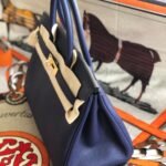 Hermes Birkin 25 Bag Epsom Bleu Saphire 25cm - Image 5