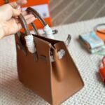 Hermes Sac Faubourg Birkin Matte Alligator Brown 25cm - Image 4