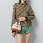 Gucci Shoulder Bag With Gucci Print Brown 23cm ‎777166 FACV3 8455 - Image 5