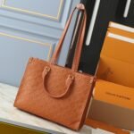 Louis Vuitton Onthego Bag Monogram Empreinte Cognac Brown 35cm M12775 - Image 5