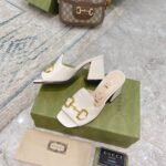 Gucci Women s Slide Sandal With Horsebit ‎White 655412 BKO00 9022 - Image 3