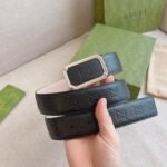 GUCCI Guccissima Signature Belt Black - Image 3