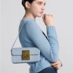 Dior Miss Dior Allover Calfskin Pale Blue 22cm M2610UBOS M23B - Image 4