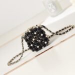 Chanel Mini Evening Bag Imitation Pearls In Black 8cm - Image 3