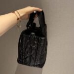 Dior Medium Toujours Bag Crinkled Calfskin Black 28cm M2821SNIO M900 - Image 5